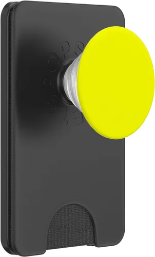 Vista 7 de PopSockets Agarre para teléfono con soporte expansible - PopSockets amarillo neón intercambiable PopGrip