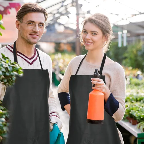 Vista 7 de Hercicy Delantal de trabajo resistente al agua para lavar platos, de piel sintética, de 40 pulgadas, delantal para lavavajillas, para restaurantes