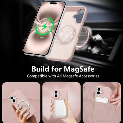 Vista 392 de Funda magnética de silicona para iPhone 13 Pro, color blanco antiguo [Compatible con Magsafe] [Forro de microfibra suave antiarañazos], funda