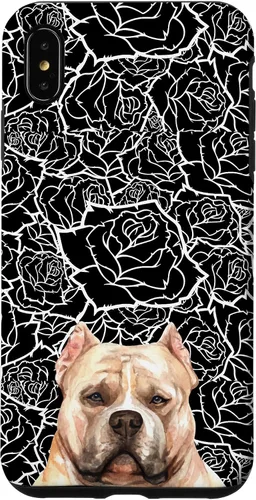 Vista 11 de American Bulldog Bully Dog Rose Flower Black White Pattern Case for iPhone 17