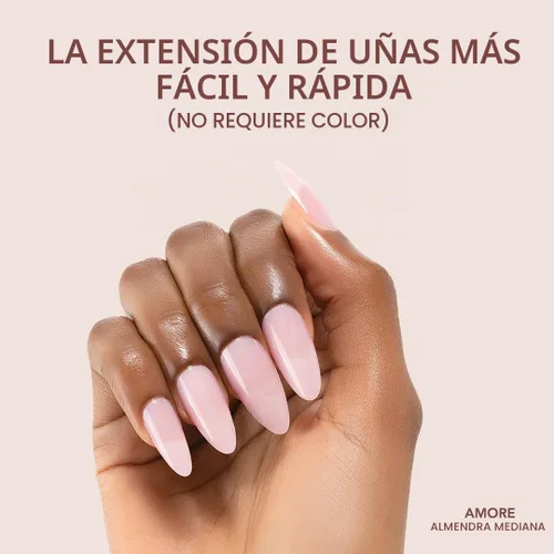 Vista 2 de Kiara Sky Uñas profesionales *NEW* Cover Gelly Tip Case Soft Gel extensiones de uñas (almendra mediana - Amore)