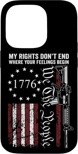 Vista 17 de My Rights Don't End Where Your Feelings Begin USA Gun Flag Case for iPhone 17