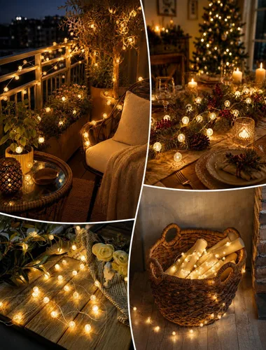 Vista 3 de Guirnalda de luces de globo, 10 pies 30 LED luces decorativas de Navidad, 8 modos de luces de bola de cristal agrietado, luces de hadas parpadeantes