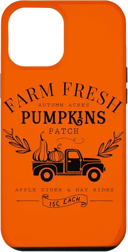 Vista 24 de Funda de otoño vintage para iPhone 14 Pro Farm Fresh Pumpkin
