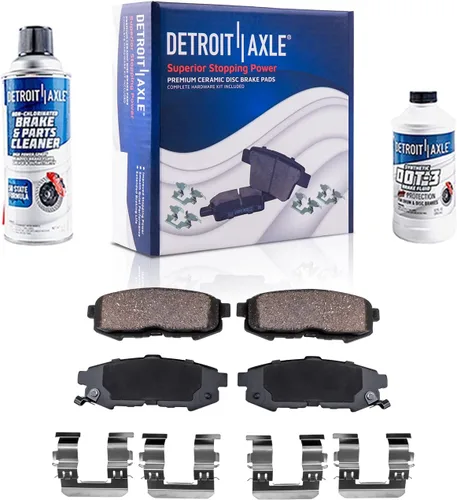 Vista 32 de Detroit Axle - Kit de frenos para Ford Transit Connect 2018 2019 2020 2021 2022 2023, rotores de freno de disco, pastillas de freno de cerámica