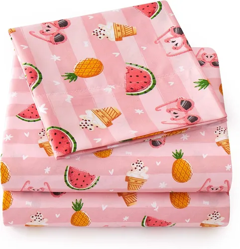 Vista 11 de Colección de sábanas para niños 1500 Supreme - Juego de sábanas coloridas, divertidas y cómodas para niños y niñas. Bolsillo profundo, no se
