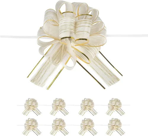 Vista 8 de 10 lazos grandes para envolver regalos, lazo con cinta para cestas de regalo de boda, lazos de envoltura de regalo de fiesta, lazos de decoración