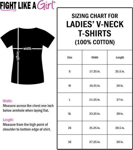 Vista 6 de Fight Like a Girl Camiseta con cuello en V para mujer con envoltura lateral