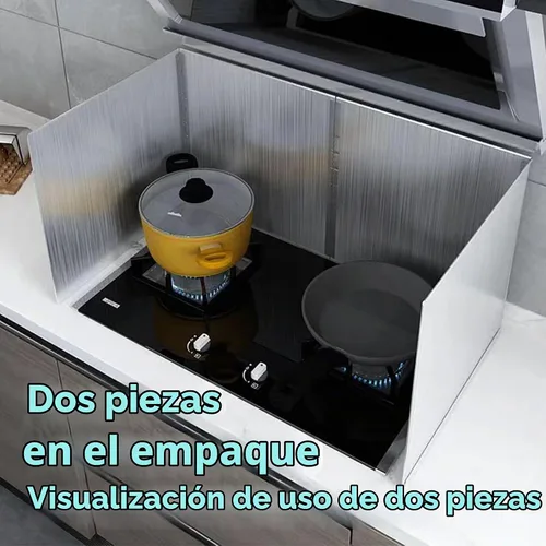 Vista 6 de Protector contra salpicaduras de estufa de grasa para cocinar, protector de salpicaduras de estufa de cocina de 2 caras, protector contra