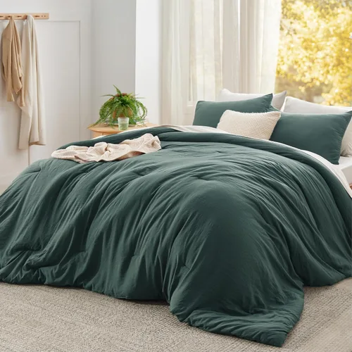 Vista 26 de Bedsure Juego edredón suave prelavado individual/individual XL, 365 días, cálido relleno alternativo GentleSoft™, 1 edredón ligero:68x88 pulgadas
