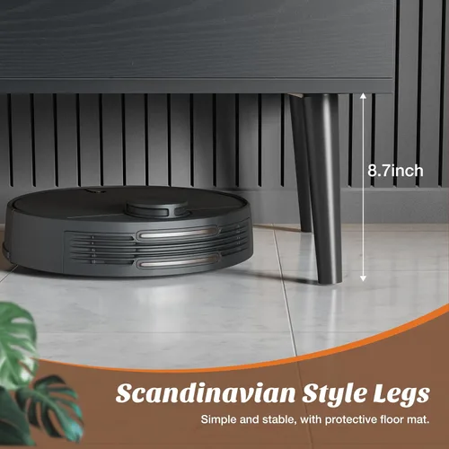 Vista 7 de [Usado] Sweetcrispy Mesa de centro elevable negra para sala de estar, mesas centrales de comedor de madera con estante de almacenamiento