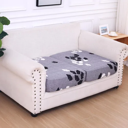 Vista 248 de hyha Fundas de cojín de sofá estampadas, fundas de sofá florales lavables para sofás con 2 cojines, fundas de cojín de patrón elástico para muebles