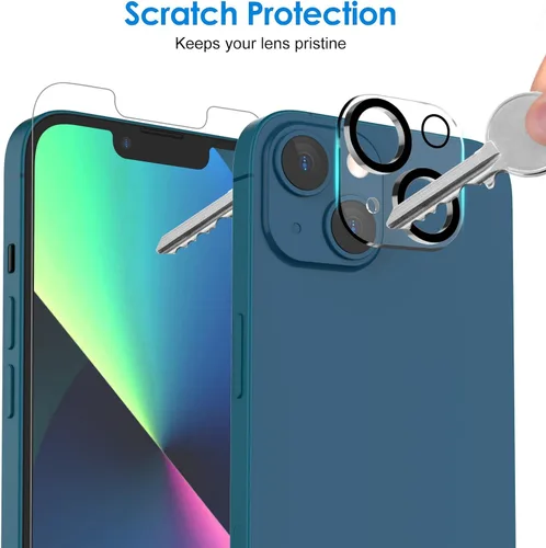 Vista 8 de JETech Paquete de protector de pantalla para iPhone 13 mini de 5.4 pulgadas con protector de lente de cámara y funda antigolpes