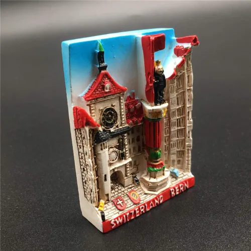 Vista 6 de Imán de nevera Berna Suiza Resina 3D Artesanía Artesanía Turística Viaje Ciudad Recuerdo Colección Letra Etiqueta para Refrigerador