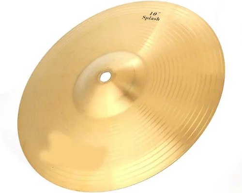 Vista 5 de Platillo de tambor, instrumento musical de platillo de chapoteo de latón de 10 pulgadas para batería