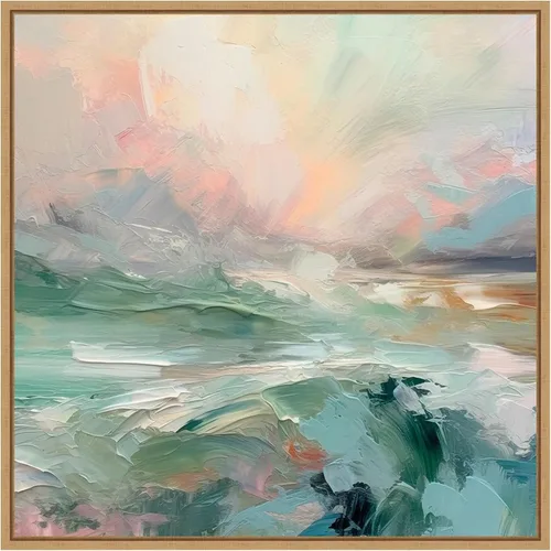 Vista 15 de Amanti Art Irena Orlov - Lienzo enmarcado para pared, 16 x 16 pulgadas, diseño de mañana rosa V, lienzo enmarcado para pared, obras de arte