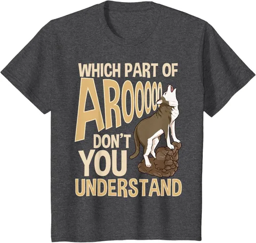 Vista 33 de What Part Of Aroooo Don't You Understand Husky - Camiseta para perro, Negro, S