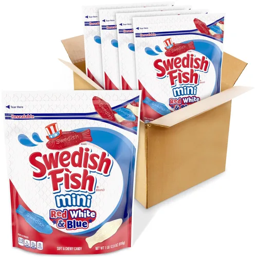 Vista 23 de SWEDISH FISH - Caramelos suaves y masticables, 3.1 oz