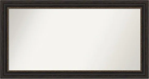 Vista 847 de Amanti Art Espejo de pared personalizado no biselado (25 x 25 pulgadas), marco de bronce acentuado, varios tamaños personalizados, espejo de baño