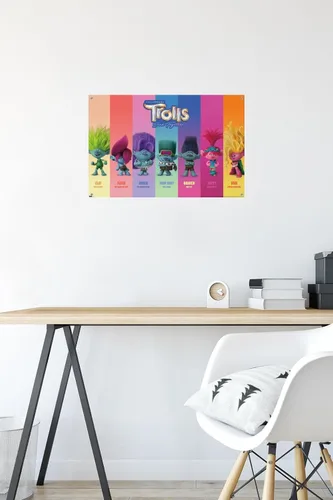Vista 6 de Trends International Trolls: Band Together - Póster de pared Perfect Harmony, 14.72 x 22.37 pulgadas, paquete de póster premium y alfiler