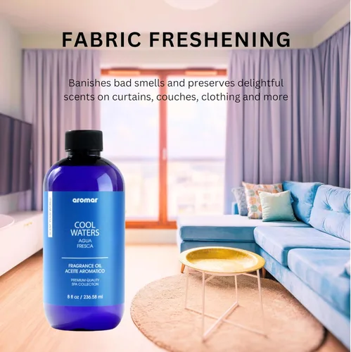 Vista 6 de AROMAR Aceite de fragancia de lino fresco (7.9 fl oz) para difusores, aroma estimulante para aromaterapia, fabricación de jabón, velas, loción