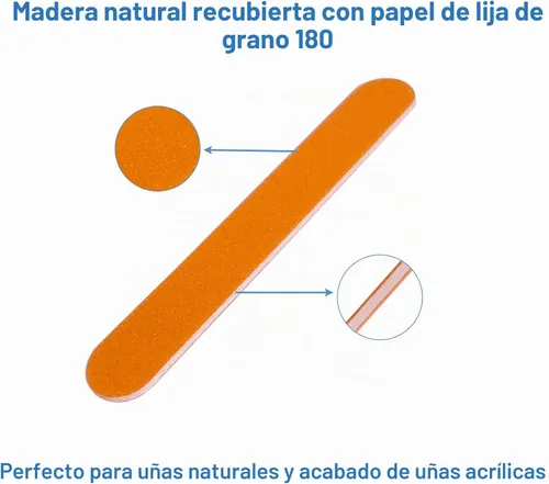Vista 6 de Mini limas de uñas a granel (100 unidades), lima de uñas de doble cara para uñas naturales, juego de herramientas de manicura, lima de uñas