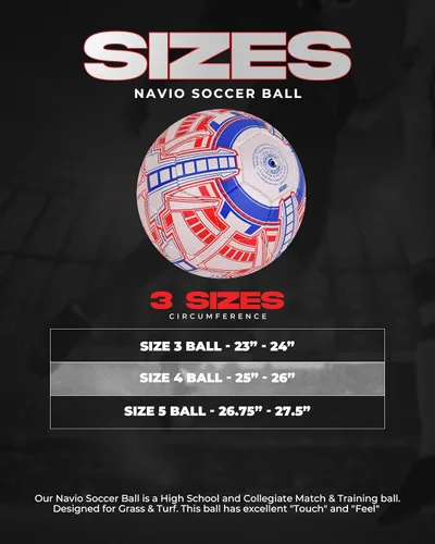 Vista 2 de American Challenge Navio - Balón de fútbol profesional para partidos y entrenamiento, tamaños oficiales 3, 4 y 5 para jóvenes y adultos, alto