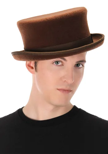 Vista 2 de Sombrero Top Hat Marrón John Bull para Disfraz Multicolor