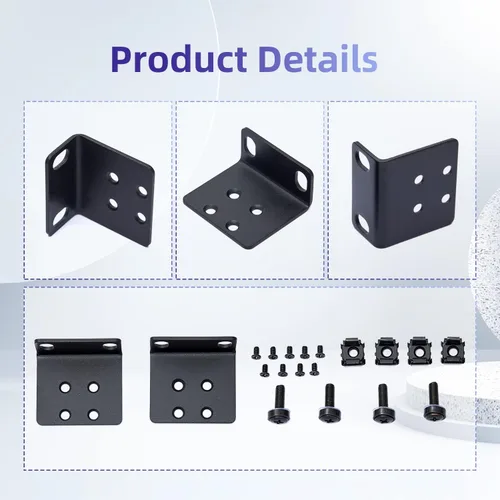 Vista 5 de Kit de montaje en rack de 19" para interruptores de 17,3 pulgadas de ancho, compatible con productos Select Buffalo Tech, Dell, Cisco, D-Link
