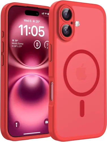 Vista 104 de TOCOL Funda para iPhone 11, compatible con Magsafe, protección completa de cámara, imanes integrados, protección contra caídas, funda translúcida