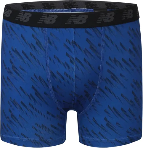 Vista 3 de New Balance Performance - Calzoncillos tipo bóxer para niño Negro/Team Royal/Blanco/Estampado Imán