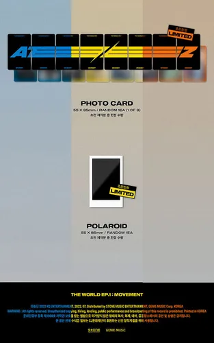 Vista 7 de ATEEZ - THE WORLD EP.1 : MOVIMIENTO Álbum A Versión 1ea Tienda Tarjeta Regalo K-POP SELLADO