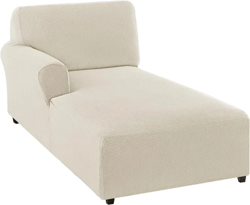 Vista 34 de FantasDecor Funda Elástica para Chaise Lounge Funda de Silla con Patrón de Celosía con Reposabrazos para Sala de Estar Dormitorio Doble Brazo Tela