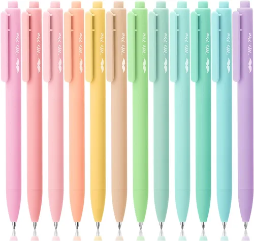 Vista 16 de Mr. Pen - Bolígrafos de gel retráctiles, paquete de 12, secado rápido, bolígrafos de gel de punta fina de 0.7mm, bolígrafos retráctiles, bolígrafos