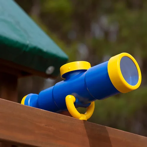 Vista 3 de Swing-N-Slide WS 4665 Telescopio sin aumento con accesorio de columpio de brújula, azul y amarillo