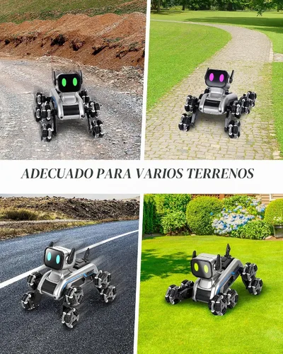 Vista 7 de HuiJuKeJi Robot interactivo para perros de acrobacias a control remoto, detección de gestos y autos de control remoto de 2.4 GHz, ruedas mecánicas