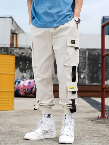 Vista 8 de Streetwear - Pantalones de hip hop, pantalones cargo deportivos, casuales, deportivos, para hombres, parejas, mujeres, unisex