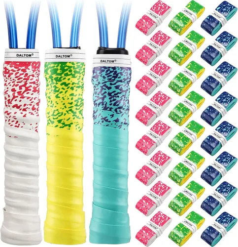 Vista 12 de Jerify 24 piezas de cinta adhesiva para raqueta de tenis, cinta adhesiva precortada para raqueta de bádminton con comodidad aterciopelada