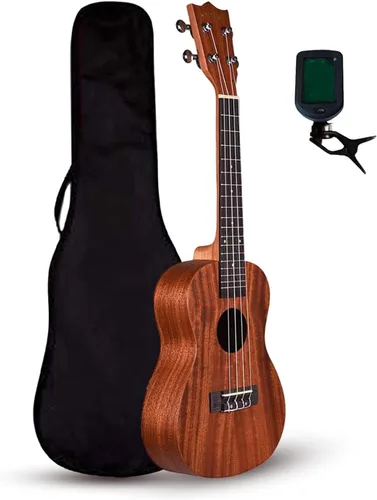 Vista 5 de Kadence UKBE03 Barítono Ukelele electroacústico de 30 pulgadas Madera de caoba Preamplificador de ecualizador de 2 bandas integrado Viene
