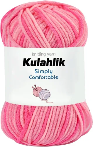 Vista 21 de 50g (1x50g) Hilo Acrílico para Crochet y Tejido, Hilo Degradado Colorido, 1 Rollo de Madejas, Hilo Acrílico Multicolor, Perfecto para Proyectos