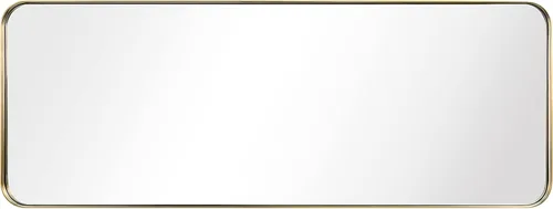 Vista 10 de Empire Art Direct Espejo de pared rectangular de acero inoxidable dorado ultra cepillado, espejo para baño, dormitorio, sala de estar, listo