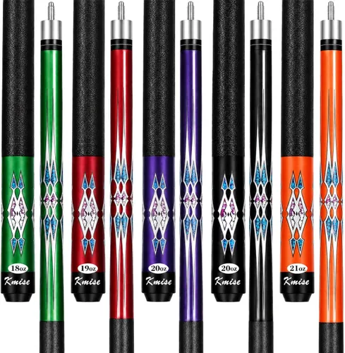 Vista 18 de Kmise 58 Inch FAS Canadian Maple Pool Cue Set 18 19 20 21oz