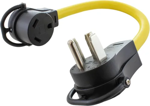 Vista 26 de AC WORKS Generador a adaptador RV de 30 amperios (L5-20 20A 3 clavijas de bloqueo compacto)
