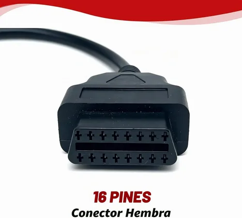 Vista 3 de JUTA Adaptador OBD de motocicleta apto para Yamaha 4-Pin Cable de diagnóstico - 4 pines macho a OBD2 16 pines hembra