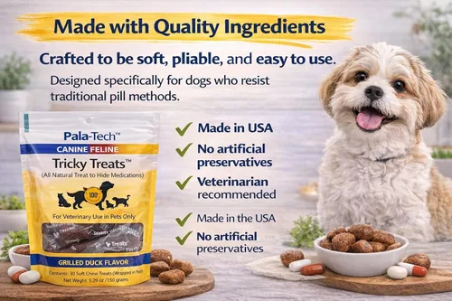 Vista 3 de Golosinas suaves para perros y gatos con sabor a pato a la parrilla, 30 golosinas masticables de entrenamiento para perros, fáciles de tragar, uso