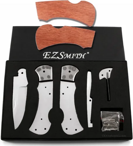 Vista 8 de EZSMITH Kit de fabricación de cuchillos – Ranger Lockback – Serie de cuchillos plegables de bricolaje – (kit de piezas)
