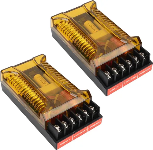 Vista 8 de Altavoz de audio para automóvil, 1 par de crossover de audio para automóvil de 2 vías, línea razonable de sobrecorriente universal para vehículo