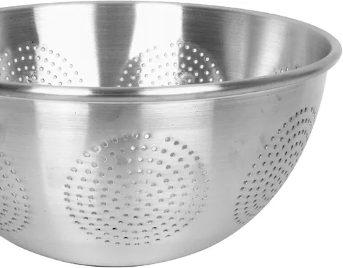 Vista 4 de TrueCraftware - Colador de aluminio resistente de 12 cuartos de galón - Lavar verduras y frutas drenar colador de pasta cocida para pasta