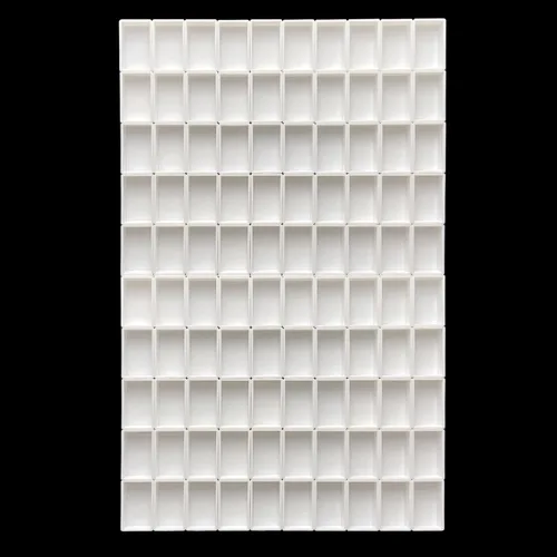 Vista 20 de FCLUB 24 bandejas de acuarela vacías – Moldes de esquina redondeada de plástico blanco de 0.1 fl oz para paleta de pintura de bricolaje