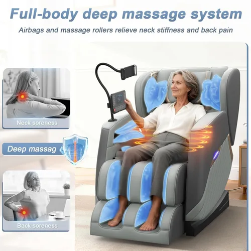 Vista 7 de Massage Chair Full Body, 14 Fixed Rollers Heating for Home